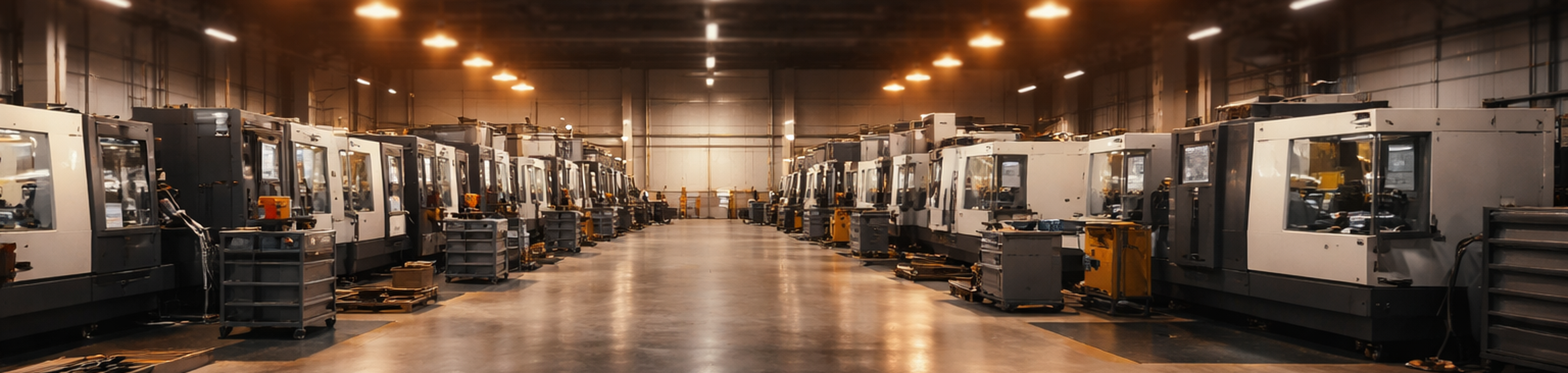 Moderne Fertigungshalle mit Industrieausrüstung – Maschinenversicherung und Betriebsschutz